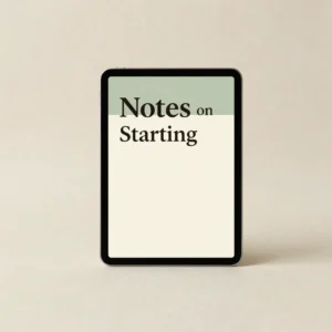 Notes on Starting PDF